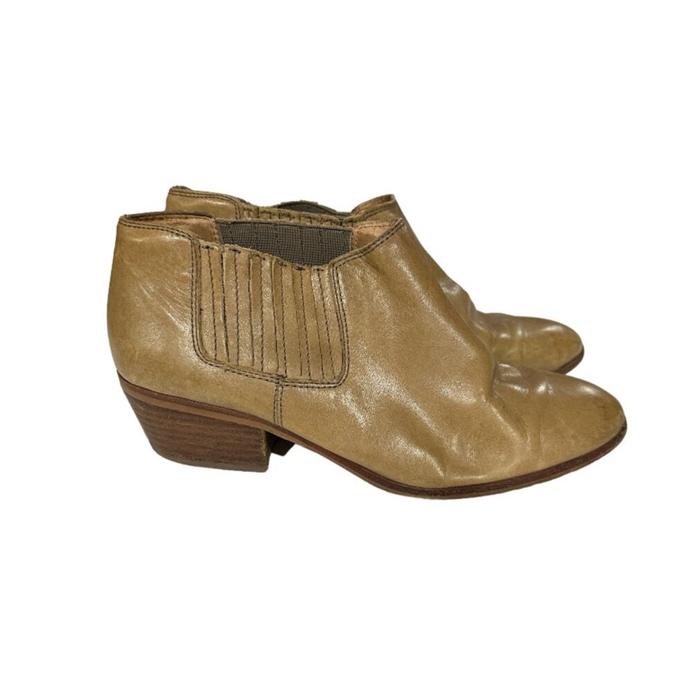 Madewell Spencer Taupe Chelsea Slip On Leather Ankle Boots Size 8.5